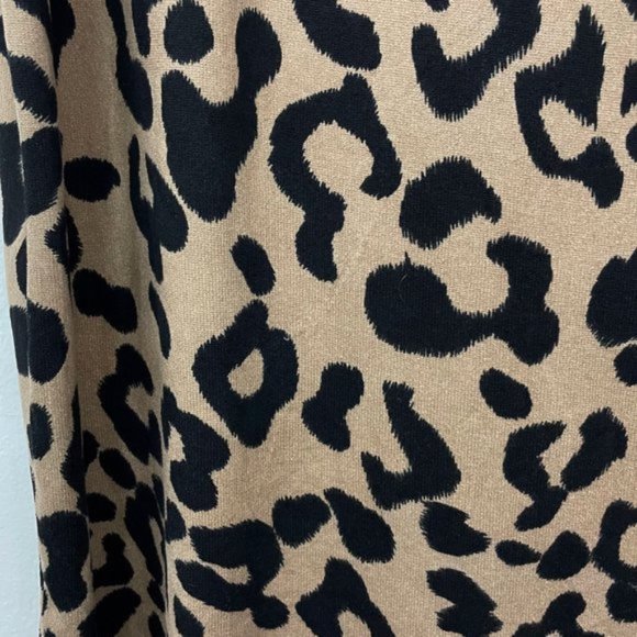 New Fashion Nova Leopard Print Soft Knit Oversized Tee Brown Black Size Small - Picture 10 of 16
